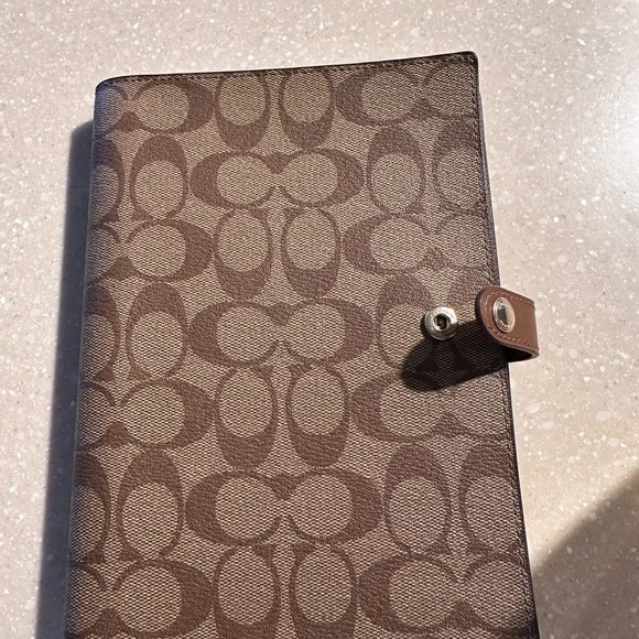 Coach Brown Monogram Notebook Cover - Picture 2 of 5
